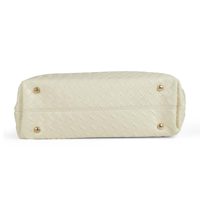 tresmode MATERA Beige Vegan Leather Handbag for Women