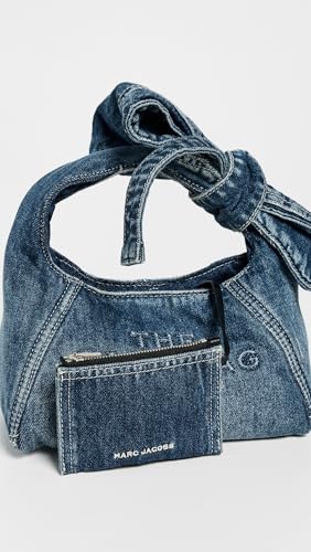 Marc Jacobs Women's The Bow Denim Mini Sack Bag, Medium Wash Indigo, One Size, Bag