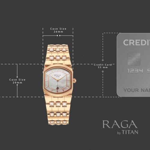 Titan Raga Women Power Pearls 2.0 Mother of Pearl Dial Watch - 2805WM01F