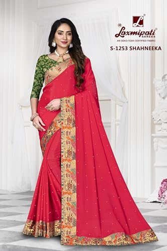 Laxmipati Sarees Women's Art Silk Saree (S-1253_Red)