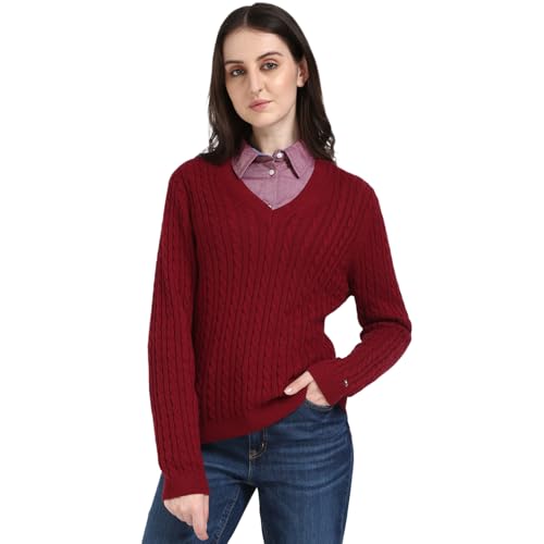 Tommy Hilfiger Womens Red Color Sweater (XL)