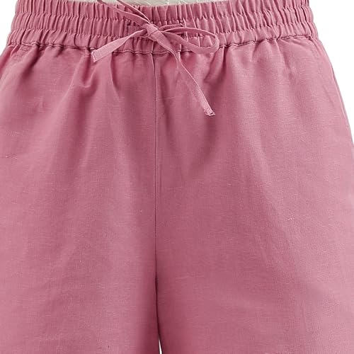 United Colors of Benetton Solid Wide Leg Cargo Trousers (Size: XS)-25P4WVN150BTI915 Pink