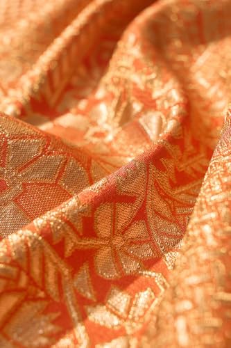 Orange Woven Pure Viscose SareeWith Unstitched Blouse( SAPP02AE1641-Orange)