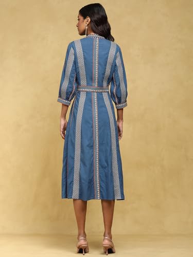 Ritu Kumar Blue Embroidered Long Dress