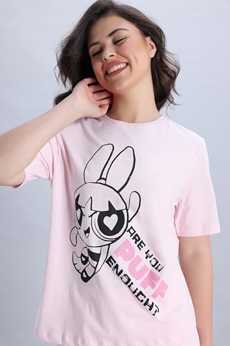 Zivame Power Puff Knit Cotton Loungewear Set-Barely Pink, S