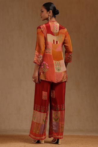 Soch Womens Multicolour Crepe Botanical Print Co-Ord Set