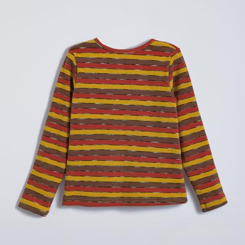 Hopscotch Girls Green Sleeveless Striped Pinafore Dress with Blouse for Age (2-3 Years)