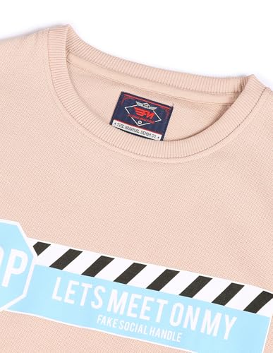 Crew Neck Typographic Print Sweatshirt