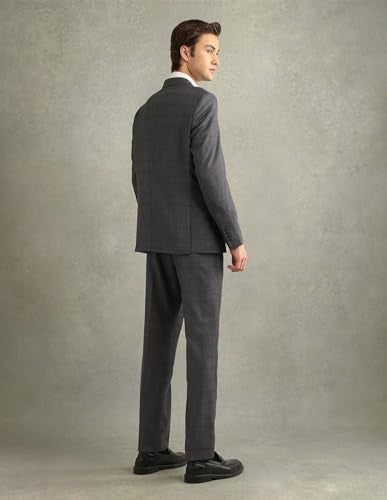 Arrow Men's Wool Business Suit Pants Set (ARAJSU5548_Dark Grey