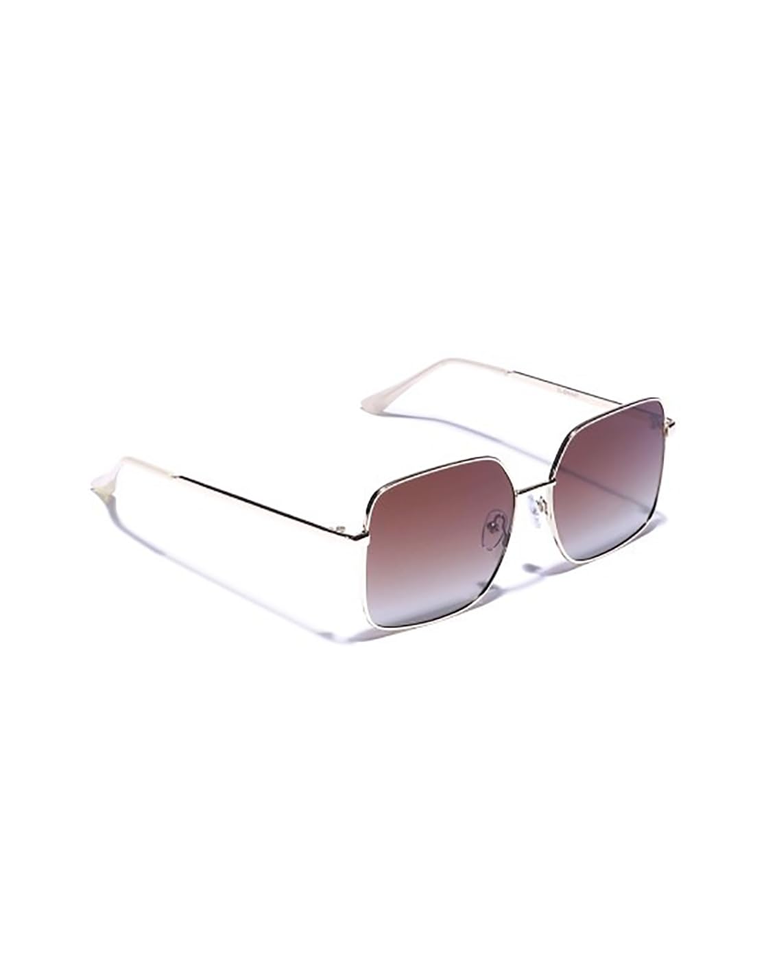 Carlton London Gold Toned with Brown Polarised Lens Oversized Sunglass