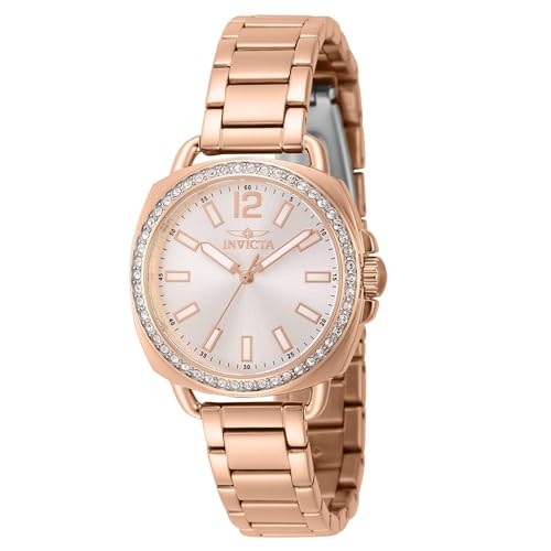 Invicta Lady's Wildflower 32mm Stainless Steel Quartz Watch, Rose Gold (Model: 46343), Rose Gold, Fashion