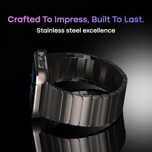 Noise Pro 6 Max Smart Watch:Intelligent AI, Endless AI Watch Faces, AI Companion, 1.96” AMOLED, Stainless Steel Build, Built-in GPS, 5 ATM, EN2 Processor, for iOS & Android(Pure Titanium)