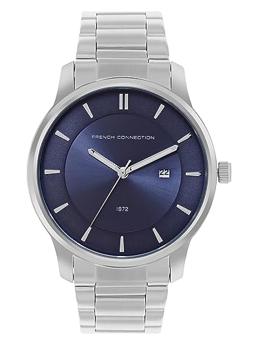 French Connection Stainless Steel Spring-Summer 2023 Analog Blue Dial Men's Watch-Fcn00057C, Band_Green