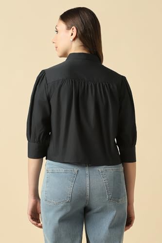 Women Black Solid Shirt