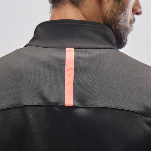 SG Cloud Jacket for Men, Regular Fit Sports Jacket, Four-Way Stretch & Flexible Full-front zipper Jacket, Black/White