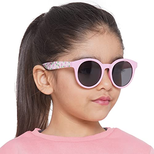 Carlton London Girl's Black Lens & Pink Cateye Sunglasses