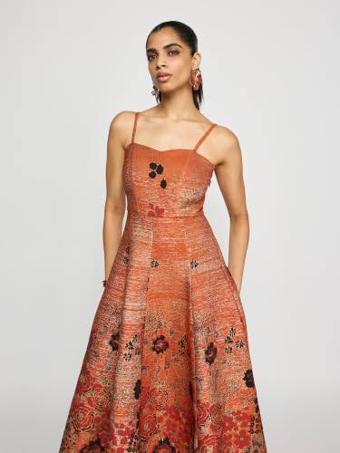 Label RITU KUMAR Orange Cherry Long Dress