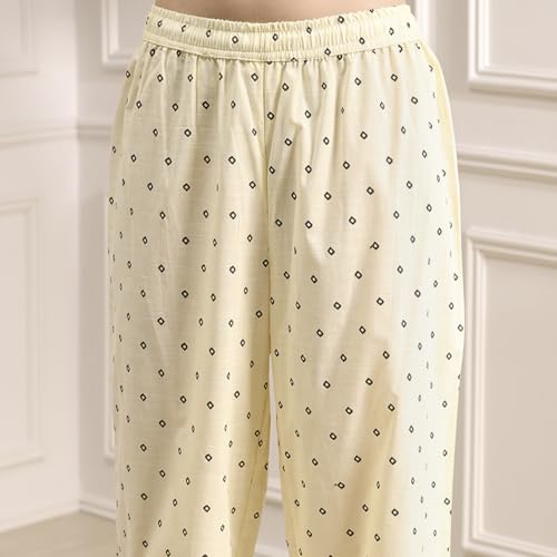 Biba Women's Cotton Kurta Set (ASRTCSL30447AW25BEG_Beige