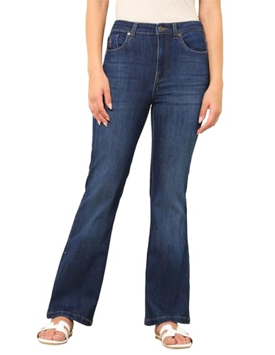 U.S. POLO ASSN. High Rise Bootcut Jeans (UWSS25JEN318_Blue_32)