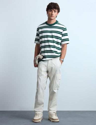 Horizontal Striped Relaxed Fit T-Shirt