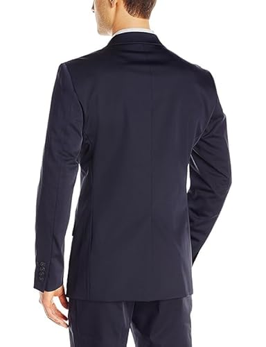 RISANI Men Single Breasted Two Piece Suit (in, Numeric, 40, Regular, Blue)