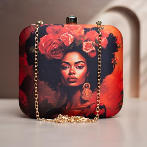 Artklim Afro Women Portrait Printed Clutch