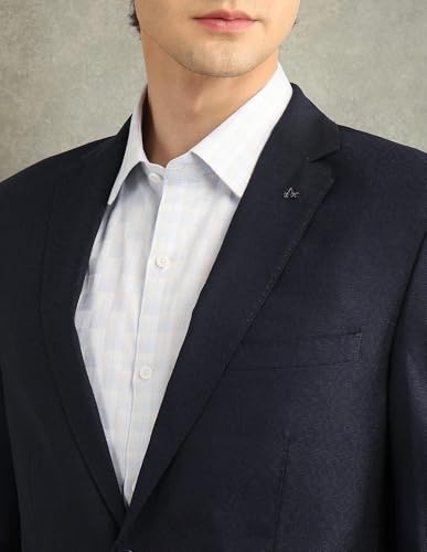 Arrow Men's Wool Business Suit Pants Set (ARAJSU5547_Navy