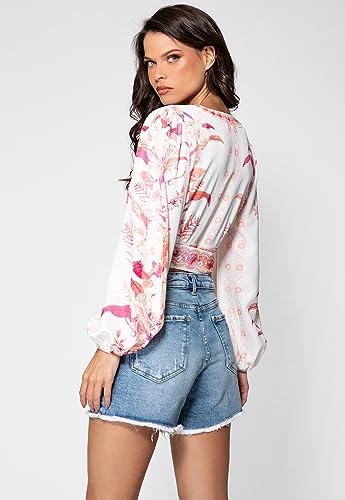 GUESS Multi Viscose Blend Printed Gisel Top