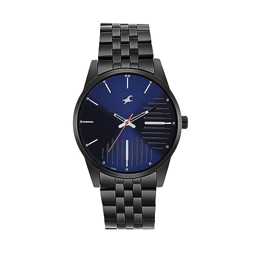 Fastrack Analog Blue Dial Men's Casual Stainless Steel Watch