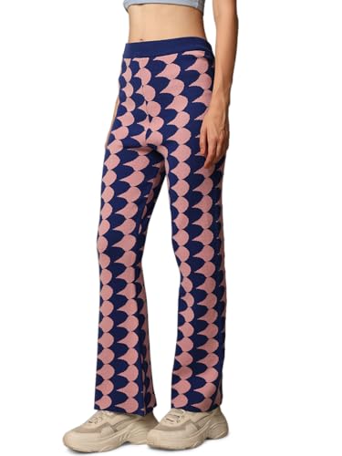 ONLY Women's Straight Fit High-Rise Blue Pants