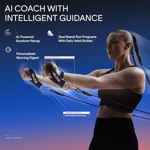 boAt Valour Watch 1 R, AI Smart Habit Builder, 1.43" 3D Immersive AMOLED Display, 1000 nits, Light-Weight Aluminium Build 3 ATM, 10 Days Battery Life, Smart Watches for Man (Imperial Leather)
