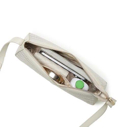 Fastrack Crossweave Classic Sling Bag | Faux Leather Weave Pattern Bag | Adjustable Strap with Buckle | Zipper Closure | One Main Compartment with Internal Organizer Pockets