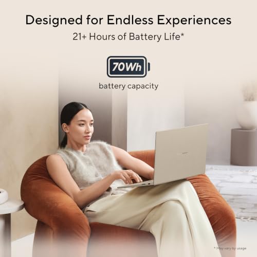 ASUS Zenbook A16 (2026),Snapdragon X2 Elite Extreme,Qualcomm Adreno iGPU,24GB RAM,512GB SSD,OLED,16"(40 cm),Win 11,M365 Basic(1Y),Office 24,Zabriskie Beige,1.2 Kg,UX3607OA-SQ141WS,Thin & Light Laptop