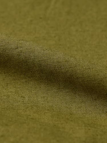 The Souled Store Cotton Linen: Flower Child Women and Girls Long Sleeves Collared Neck Button Front Green Embroidered Cotton Linen Boyfriend Shirts