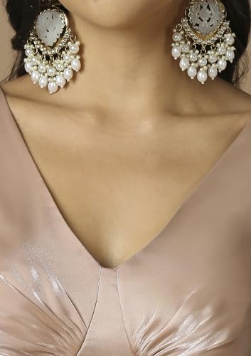 Salwar Studio Women's Biege Ruched Saree Blouse-RI-0029-BIGE-32