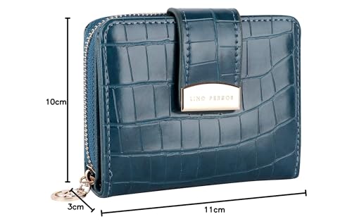 Lino Perros Teal Zipper Wallet