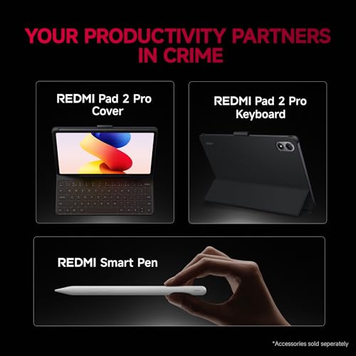 Redmi Pad 2 Pro [Smartchoice] | 12000mAh | Snapdragon 7s Gen 4 | 12.1-inch,2.5K Display |83+ Days Standby |HyperOS 2 |120Hz |Dolby Vision Atmos |Wi-Fi 6 |AI Powered | 8GB, 128GB | Quick Silver