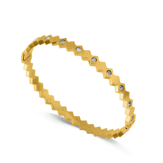 PALMONAS Studded Gold Bracelet for Women - Gift for Girls & Women | Waterproof & Anti-Tarnish Bracelet