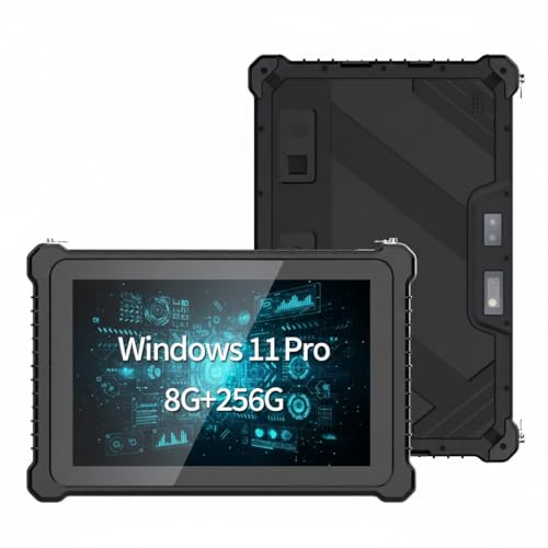 Tokigns Rugged Tablet, 10.1 inch Windows 11 Pro Tablet, 8GB+256GB, Celeron N5100, IP67 Waterproof& Drop-Proof, 8000mAh, Industrial Outdoor Work PC w/ 8MP+5MP Camera, Fingerprint, 1D/2D Scanner