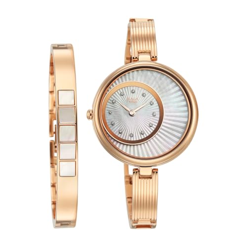 Titan Raga Power Pearls 2.0 with Quartz Analog Mother of Pearl Dial Rose Gold Brass Strap Watch for Women - 95224WM02F