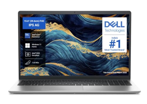 Dell 15 (Previously Inspiron) 13th Gen Intel Core i5-1334U Processor, 15.6" FHD, 120Hz, IPS, Anti-Glare Display, 8GB DDR5 RAM, 512GB SSD, Win 11 + Office H&S 2024, Silver, 1.63 Kg Thin & Light Laptop
