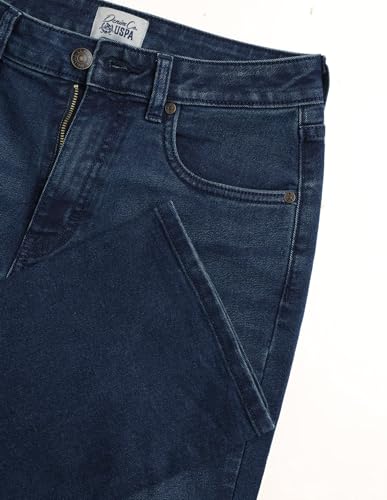 U.S. POLO ASSN. High Rise Straight Fit Jeans Dark Blue