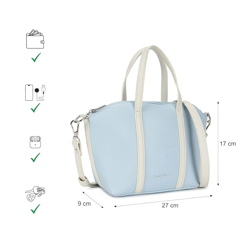 Fastrack Smooth Talker Sling Bag for Women | Detachable Sling Belt, Handle Carry Option, Pebbled Faux Leather, Top Zip Closure & Inner Access Pockets | Versatile & Stylish Compact Bag