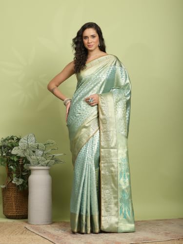 Meena Bazaar Women's Art Silk Saree | Elegant Designer Silk Saree | Soft Lightweight Traditional Ethnic Saree for Wedding, Festival, Party & Special Occasions
