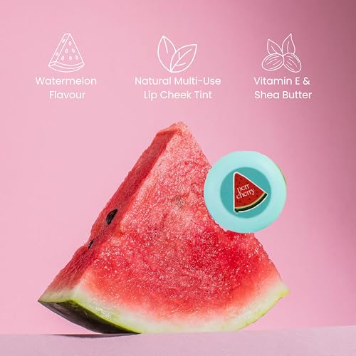 Perr Cherry Natural Lip and Cheek Tint Blush For Girls | Enriched with Vitamin E | 5g (Watermelon Candy, Pack of 1)