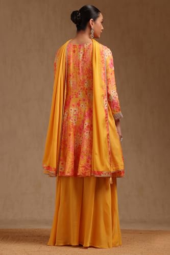Soch Women's Dola Silk Salwar Suit Set (SMUA5CD2310_Mustard