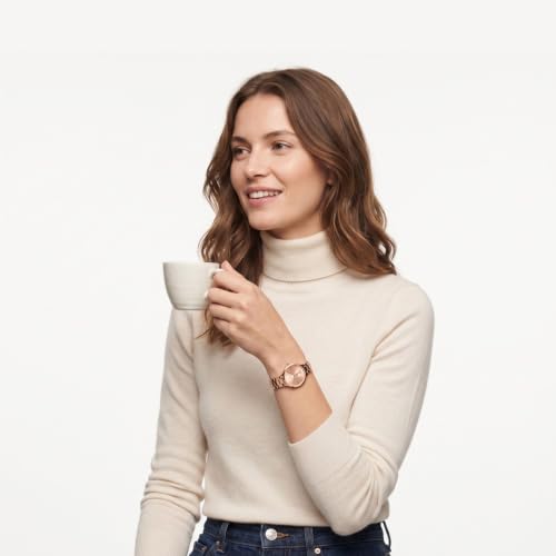 Daniel Wellington Round 32mm Rose Gold-Tone Dial Analog Women Watch - DW0DL2302