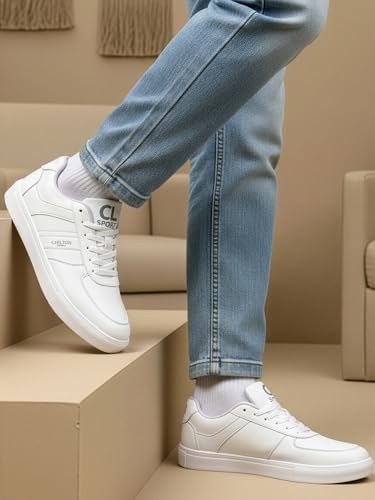 Carlton London Men Sneaker,White,UK-8