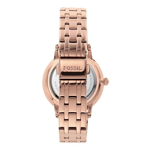 Fossil Gwen Analogue Women's Watch (Gold Dial Womens Standard Colored)-Es4879 Gold Plated, Gold Strap - Gold-Plated