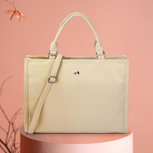 Metro Women Beige Casual PU Soft Body Zipper closure Solid Tote Bag (66-719)